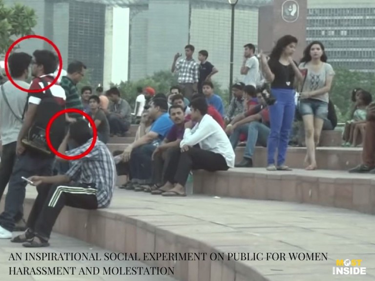 An Inspirational Social Experiment on Public for Women Harassment and Molestation