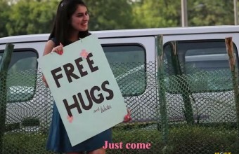 Girl With Free Hugs & Water