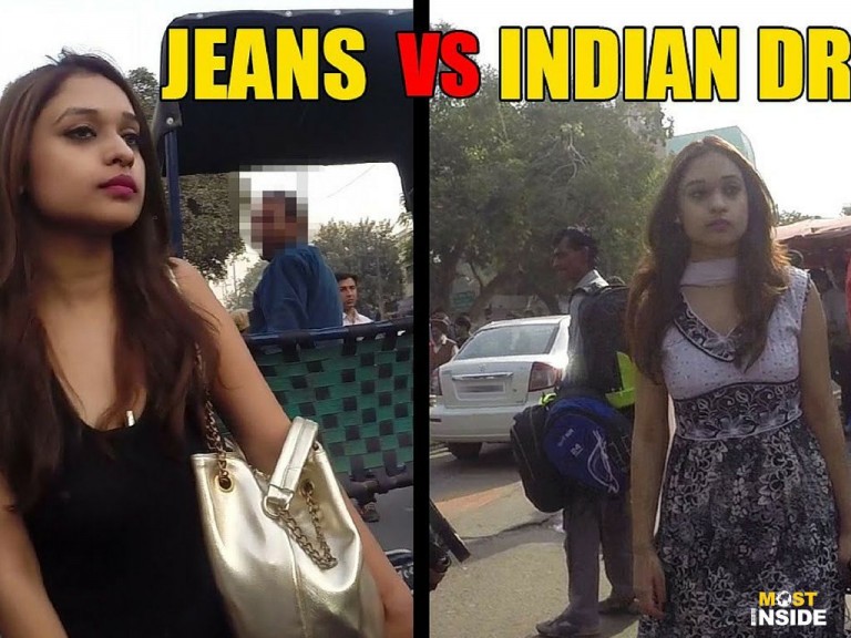 Woman walking in Delhi wearing Jeans or Salwar Dress, doesn’t make a difference on idiotic minds