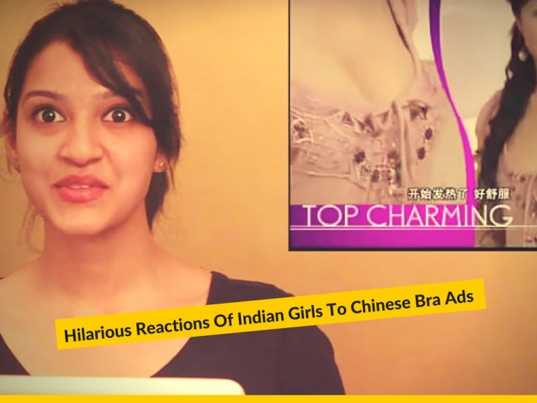 Hilarious Reactions Of Indian Girls To Chinese Bra Ads