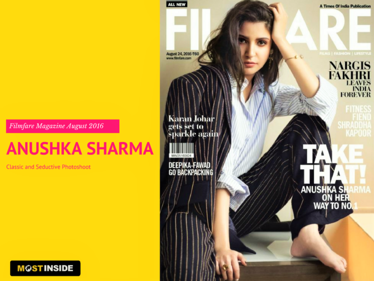 Anushka Sharmas Classic And Seductive Photoshoot For Filmfare Magazine August Cover