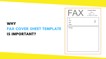 Why Fax Cover Sheet Template Is Important?