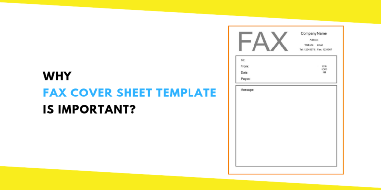 Why Fax Cover Sheet Template Is Important?