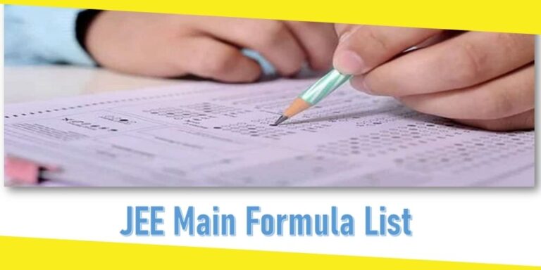 Formulas are Critical to JEE Main Success, Check The List Here