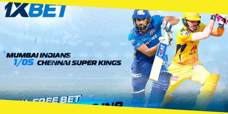 Risk-Free Bet from 1xBet for the Mumbai Indians – Chennai Super Kings Match