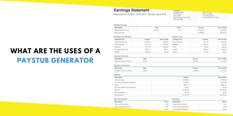 What Are the Uses of a Paystub Generator?