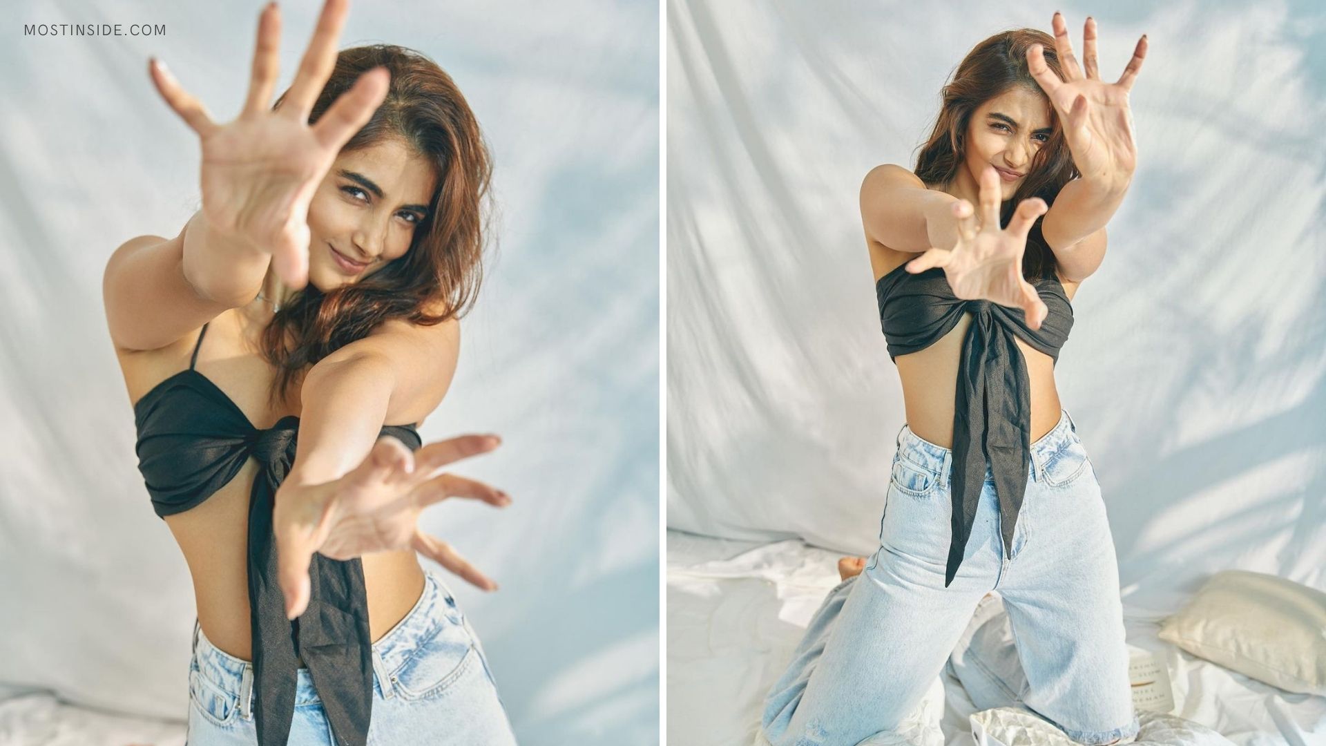 Pooja Hegde in Denim Jeans