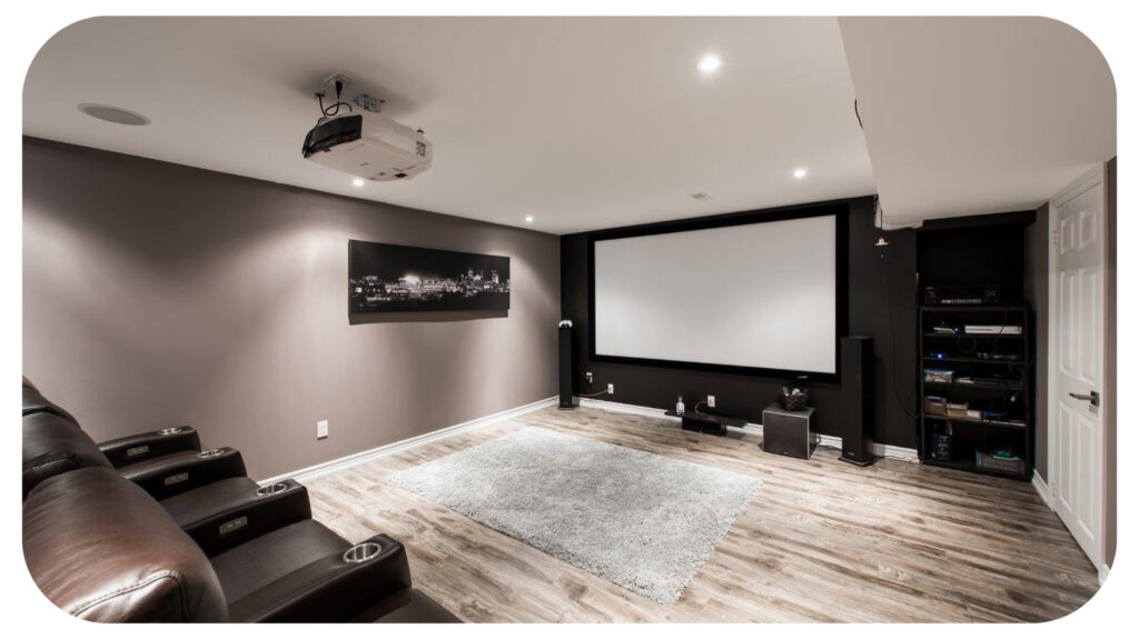 How to turn basement into a home theater.