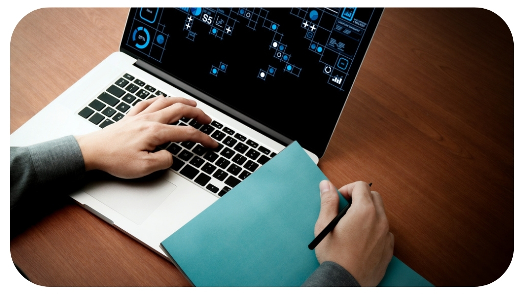 businessman working with macbook pro 2025.