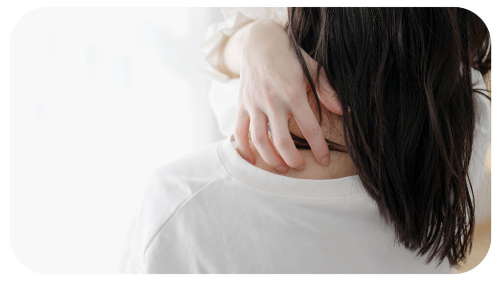 Women suffering from cervical spondylosis pain.