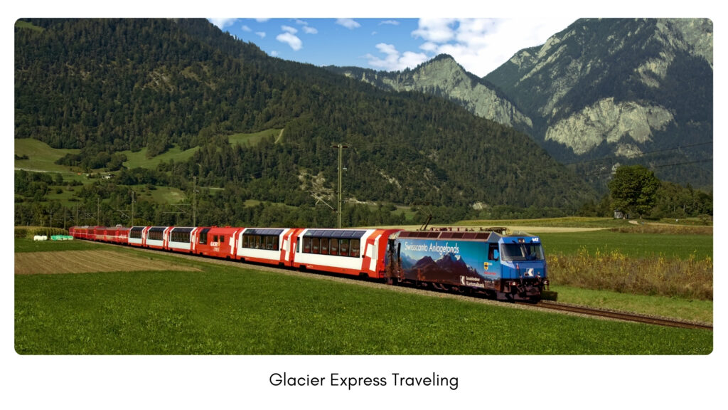 Glacier Express Moving.